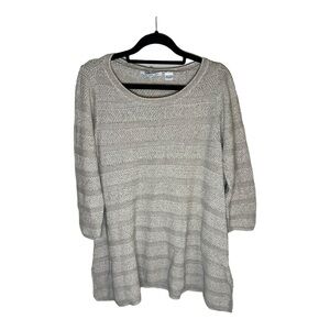 Eight Eight Eight Pullover Sweater Womens S Beige Cotton Long Sleeve Crew Knit